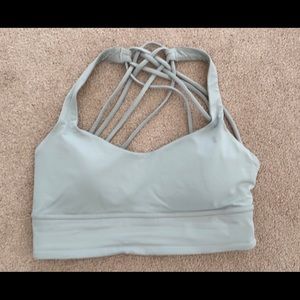 Lululemon wild bra long line size 8 gently used sage green